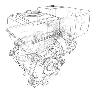 发动机草图 韦克托插图齿轮墨水蓝图车轮项目绘画草稿机械技术背景图片