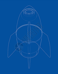 火箭素描 韦克托艺术绘画飞船插图草图背景图片
