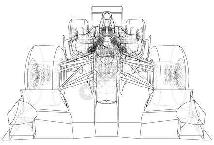 f3赛车运动赛车 抽象绘图 追踪图 3插画