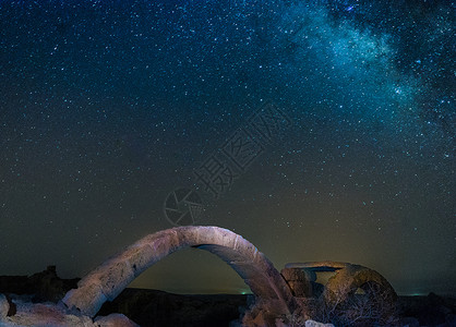 以色列的银河和废墟考古学银河系历史乳白色星星天空背景图片