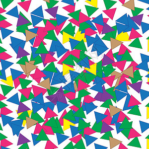 三角形的背景绝缘数字蓝色插图绿色白色红色黄色杂色背景图片