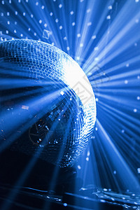 球散射光线大迪斯科舞球光线音乐玻璃反射夜店圆圈射线俱乐部夜生活镜子背景