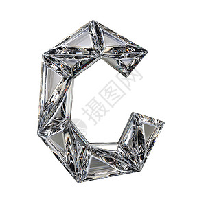 C 3D 立体水晶三角字体字母棱镜卡片宝石婚礼艺术魅力钻石奢华脚本宝藏背景图片