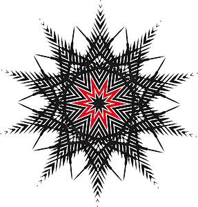 矢量孵化装饰品星星红色艺术品黑色手绘刷子框架插图创造力划痕背景图片