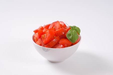 切熟熟西红柿白色红色团体蔬菜食物背景图片