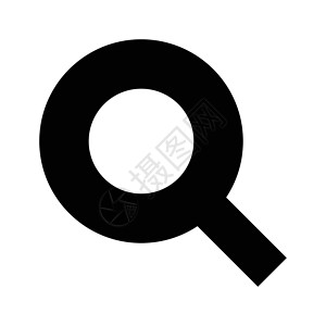 搜索图标矢量标志性设计白色放大镜黑色乐器勘探工具插图镜片检查网络背景图片