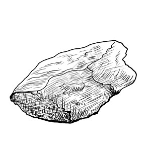 坚硬岩石咖啡馆手画摇滚孤立 Vector 绘制说明插画