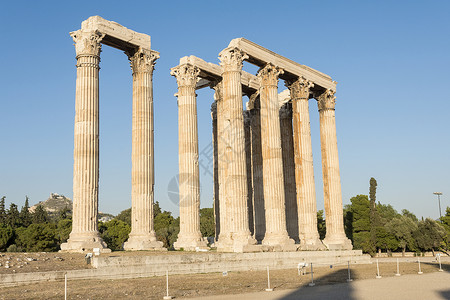 奥林匹克宙斯神庙建筑学柱子高清图片