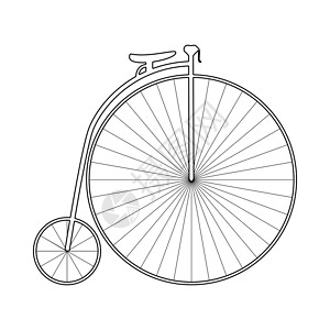 推着自行车走Retro自行车黑色图标设计图片
