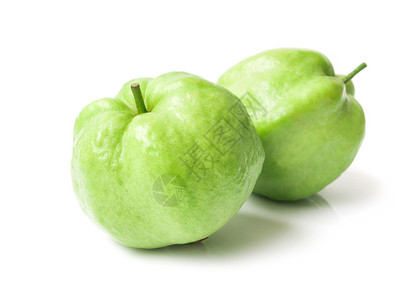 白色背景的绿瓜瓦果 治疗性主题水果背景图片