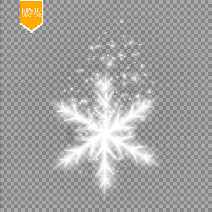 粒子雪花在透明背景上闪耀着闪闪发光的白色雪花 圣诞装饰闪闪发光的灯光效果 韦克托火花庆典水晶运动风格墙纸金子奢华装饰卡片插画