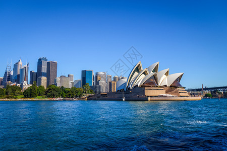 塔斯曼澳大利亚悉尼市中心和歌剧院歌剧建筑学吸引力太阳旅行全景港口旅游建筑城市背景