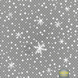 粒子雪花在透明背景上闪耀着闪闪发光的白色雪花 圣诞装饰闪闪发光的灯光效果 韦克托薄片火花庆典运动星星奢华降雪装饰品魔法风格插画