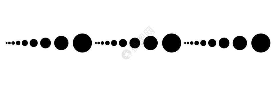点线简单页脚矢量设计线条插图黑色圆圈织物边界白色网络背景图片