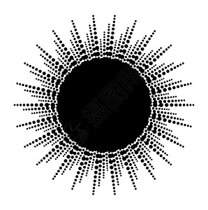 点线简单页脚边框太阳形状矢量设计网络黑色边界标识白色圆圈圆形线条织物插图背景图片