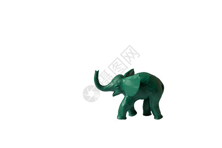 玩具大象绿色孤立白底绿状白色背景背景