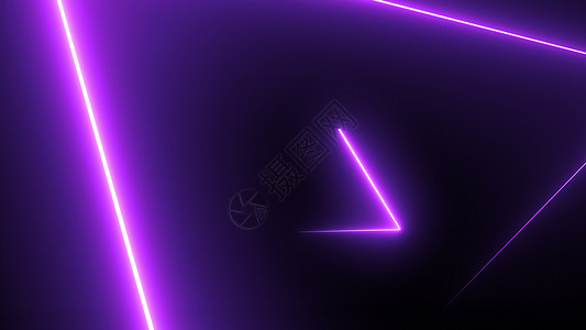 与霓虹三角的抽象背景墙纸辉光运动派对横幅线条动画片插图音乐会镜子背景图片