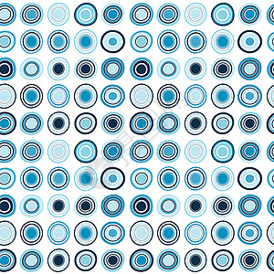 带蓝色圆圈的包装纸织物白色装饰品风格插图绘画圆形艺术海报纺织品背景图片
