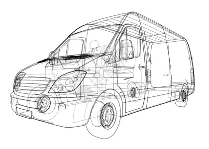 概念车 韦克托汽车技术框架送货数字化货物车轮车辆驾驶运输插画