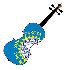 南达科塔州旗帜艺术细绳乐器音乐字符串背景图片