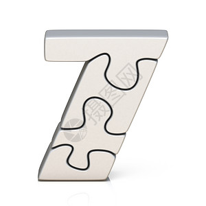 白色拼图 7 7 3拼图游戏渲染玩具灰色数字插图教育游戏瓷砖团体背景图片