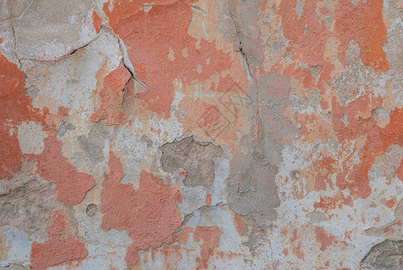 象牙白皮书纹理旧石膏墙中的裂缝 粉刷油漆 红色纹理 背景背景