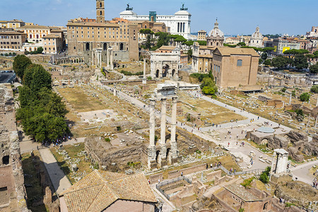 罗马诺罗马论坛最佳观点 意大利罗马旅行天空城市纪念碑教会艺术废墟旅游建筑遗产背景