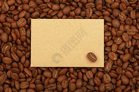 棕色烤咖啡豆面纸牌背景图片