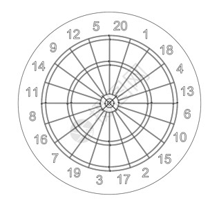 靶盘目标中的箭头 韦克托蓝图游戏闲暇绘画草图创造力煤炭中心运动插图插画