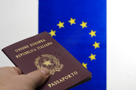 意大利护照联盟商业插图双边假期明信片文档游客会议旅行背景图片