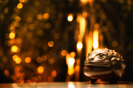 金凤扒鸡青凤水的财钱青蛙问候语金子上帝运气文化动物硬币背景庆典背景