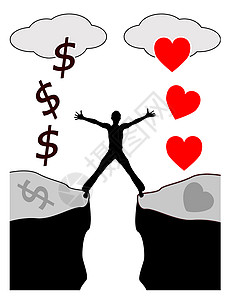 在金钱和爱之间背景图片