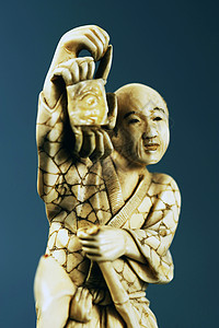 小瓷砖图艺术塑像装饰风格数字雕刻运气宗教旅行武士背景图片