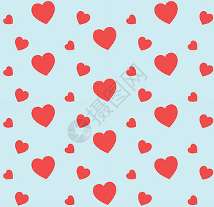情人节的心型图案 矢量背景粉色插图墙纸红色背景图片