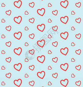 情人节的心型图案 矢量背景插图粉色红色墙纸背景图片