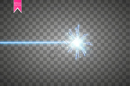 火花透明素材抽象的蓝色激光束 隔离在透明的黑色背景上 矢量图射线力量艺术插图光束照明星系安全火花闪光设计图片