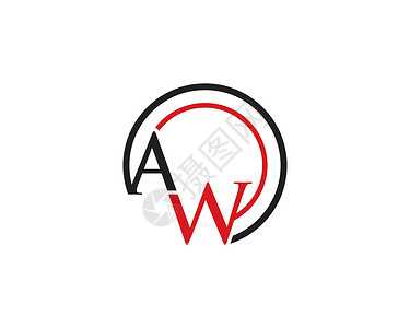 aw 字母徽标团体首都缩写协会技术营销公司网络旋风市场背景图片