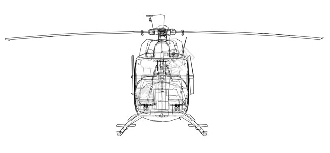 直升机螺旋桨直升机外形图航空转子救援螺旋桨卡通片飞行员引擎车辆电路草稿插画