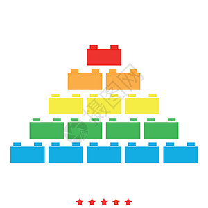 积木图标插图颜色填充样式高清图片