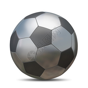 3D 显示金属足球球背景图片