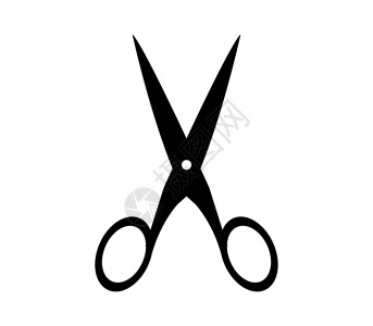 剪刀图标黑色商业白色理发师艺术沙龙裁缝工作插图头发背景图片