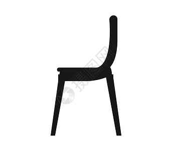 椅子图标家具黑色背景图片
