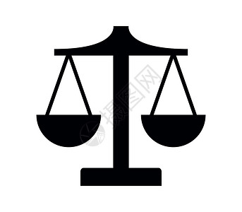 平衡图标黑色犯罪海豹法律律师法官白色插图法庭背景图片
