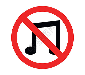 禁止鸣喇叭没有音乐图标喇叭体积标语噪音按钮说话禁令打扰高声警告插画