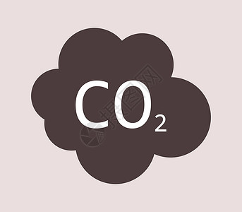 碳排放量二氧化碳图标创造力网络黑色艺术公式全球气体温室白色排气插画