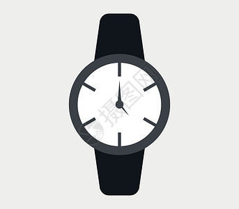 手表发条手表图标发条界面设计师拨号白色网络技术插图手腕小时插画