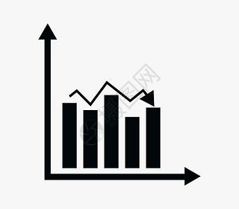 统计图标市场艺术商业数据插图网络按钮图表黑色白色背景图片