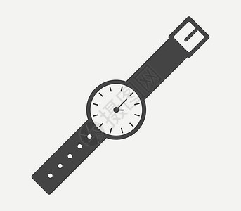 手表图标网络界面白色对象拨号小时设计师机械发条插图背景图片