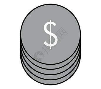 货币图标金融商业按钮现金网络账单贷款背景图片