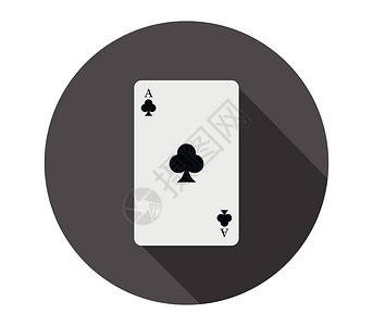 白色卡片扑克牌 ico钻石套装扑克俱乐部风险艺术财富套房运气卡片插画